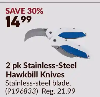 Princess Auto 2 pk Stainless-Steel Hawkbill Knives offer
