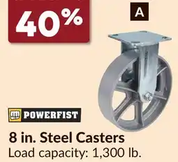 Princess Auto 8 in. Steel Casters offer