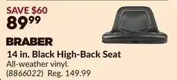 Princess Auto 14 in. Black High-Back Seat offer