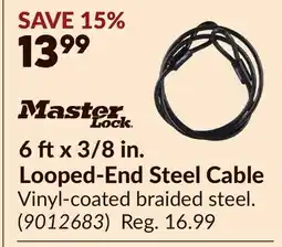Princess Auto 6 ftx 3/8 in. Looped-End Steel Cable offer