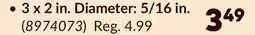 Princess Auto Square U-Bolts 3 x 2 in. Diameter: 5/16 in offer