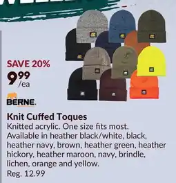 Princess Auto Knit Cuffed Toques offer