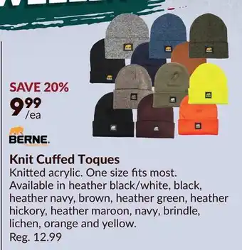 Princess Auto Knit Cuffed Toques offer