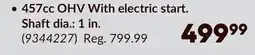 Princess Auto 457cc OHV With electric start. OHV Gas Engines offer