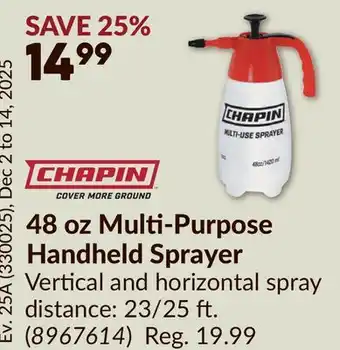 Princess Auto 48 oz Multi-Purpose Handheld Sprayer offer