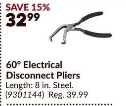 Princess Auto 60° Electrical Disconnect Pliers offer