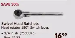 Princess Auto Swivel Head Ratchets 1/4 in. dr offer