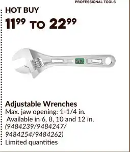 Princess Auto Adjustable Wrenches offer