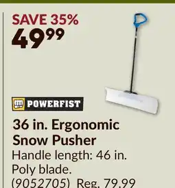 Princess Auto 36 in. Ergonomic Snow Pusher offer