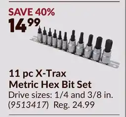 Princess Auto 11 pc X-Trax Metric Hex Bit Set offer
