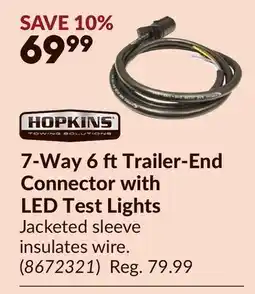 Princess Auto 7-Way 6 ftTrailer-End Connector with LED Test Lights offer