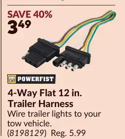 Princess Auto 4-Way Flat 12 in. Trailer Harness offer
