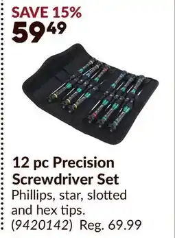 Princess Auto WERA 12 pc Precision Screwdriver Set offer