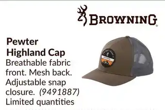 Princess Auto BROWNING Pewter Highland Cap offer