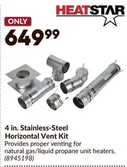 Princess Auto 4 in. Stainless-Steel Horizontal Vent Kit offer