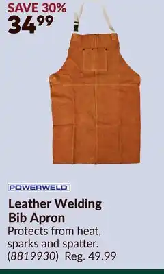 Princess Auto POWERWELD Leather Welding Bib Apron offer