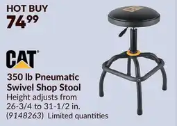 Princess Auto CAT 350 lb Pneumatic Swivel Shop Stool offer