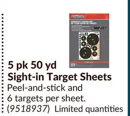 Princess Auto 5 pk 50 yd Sight-in Target Sheets offer