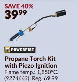 Princess Auto POWERFIST Propane Torch Kit with Piezo Ignition offer