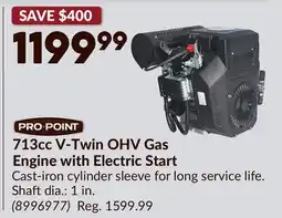 Princess Auto 713cc V-Twin OHV Gas Engine with Electric Start offer