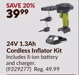 Princess Auto 24V 1.3Ah Cordless Inflator Kit offer
