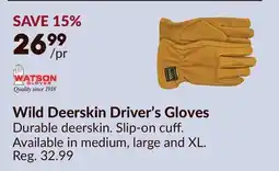 Princess Auto Wild Deerskin Driver's Gloves offer