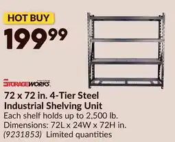 Princess Auto 72 x 72 in. 4-Tier Steel Industrial Shelving Unit offer