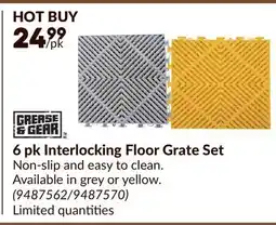 Princess Auto GREASE & GEAR 6 pk Interlocking Floor Grate Set offer