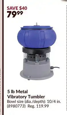 Princess Auto 5 lb Metal Vibratory Tumbler offer