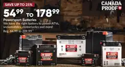 Princess Auto Powersport Batteries offer