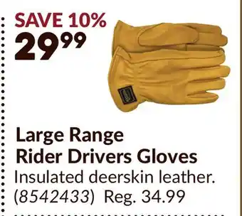 Princess Auto WATSON Large Range Rider Drivers Gloves offer