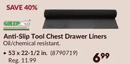 Princess Auto GRIP Anti-Slip Tool Chest Drawer Liners offer