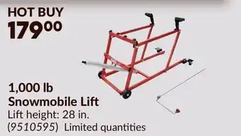 Princess Auto 1,000 lb Snowmobile Li offer