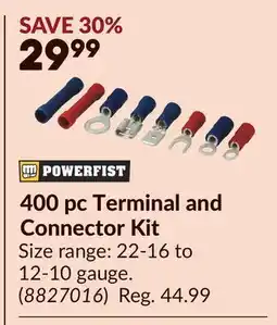 Princess Auto 400 pc Terminal and Connector Kit offer