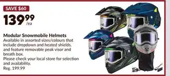 Princess Auto Modular Snowmobile Helmets offer