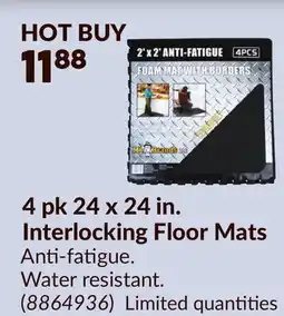 Princess Auto 4 pk 24 x 24 in. Interlocking Floor Mats offer