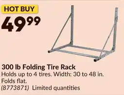 Princess Auto 300 lb Folding Tire Rack offer