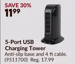 Princess Auto 5-Port USB Charging Tower offer