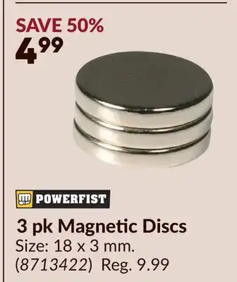 Princess Auto 3 pk Magnetic Discs offer