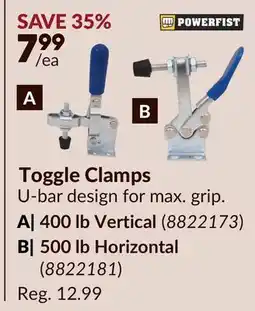Princess Auto Toggle Clamps offer