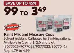 Princess Auto Paint Mix and Measure Cups offer