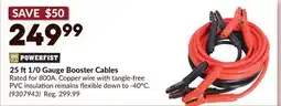 Princess Auto 25 ft1/0 Gauge Booster Cables offer