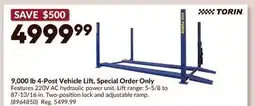 Princess Auto 9,000 lb 4-Post Vehicle Lift, Special Order Only offer