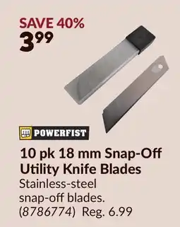 Princess Auto 10 pk 18 mm Snap-O Utility Knife Blades offer