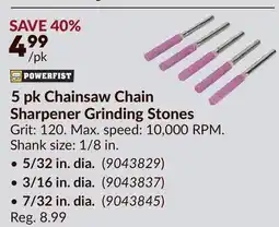 Princess Auto 5 pk Chainsaw Chain Sharpener Grinding Stones offer