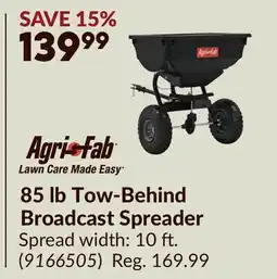 Princess Auto 85 lb Tow-Behind Broadcast Spreader offer