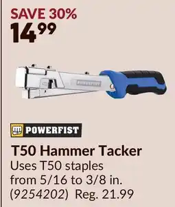 Princess Auto T50 Hammer Tacker offer