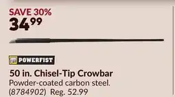 Princess Auto 50 in. Chisel-Tip Crowbar offer