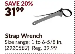 Princess Auto Strap Wrench offer