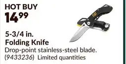 Princess Auto CAT 5-3/4 in. Folding Knife offer